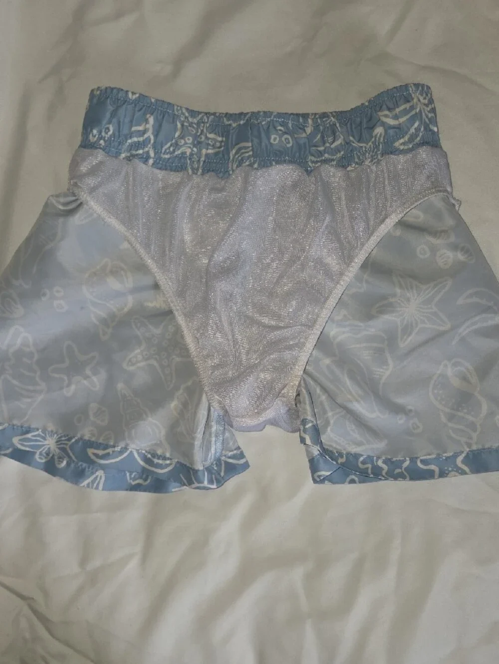 H&M Blue Seashell Print Boys Swim Trunks